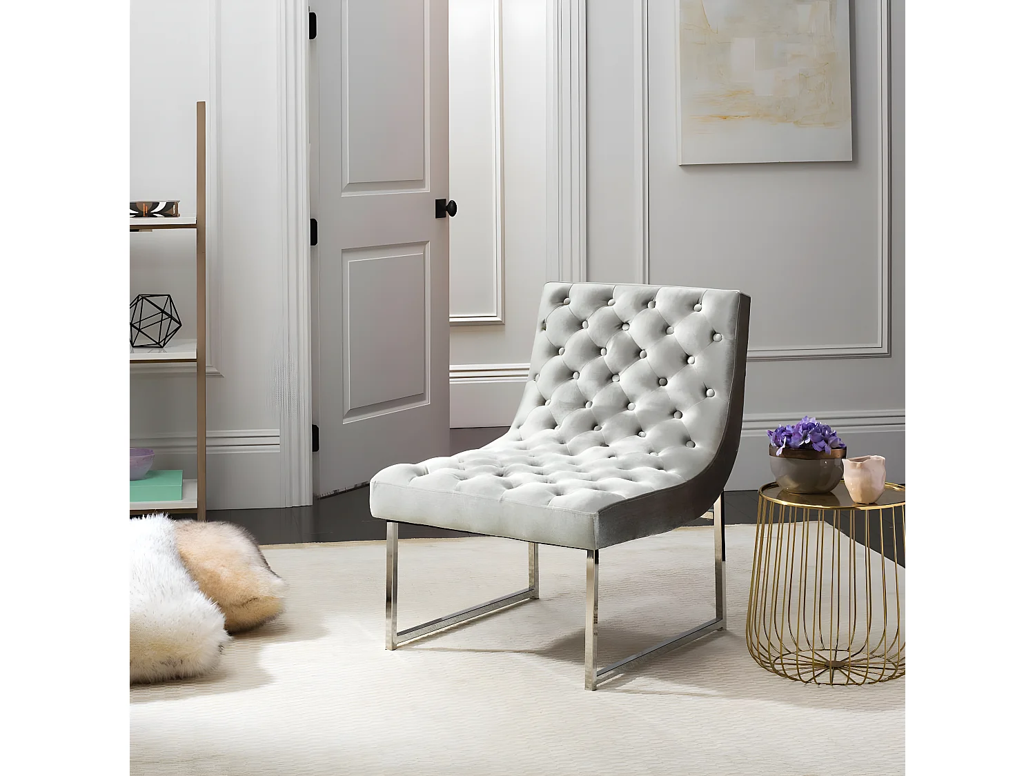 chaise Gris 76 X 63 X 81.28 cm - Pallie