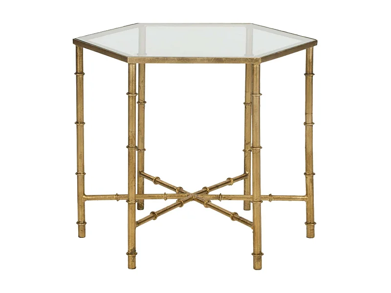 Table d'appoint Or et transparent 44 X 51 X 43.18 cm - Bea
