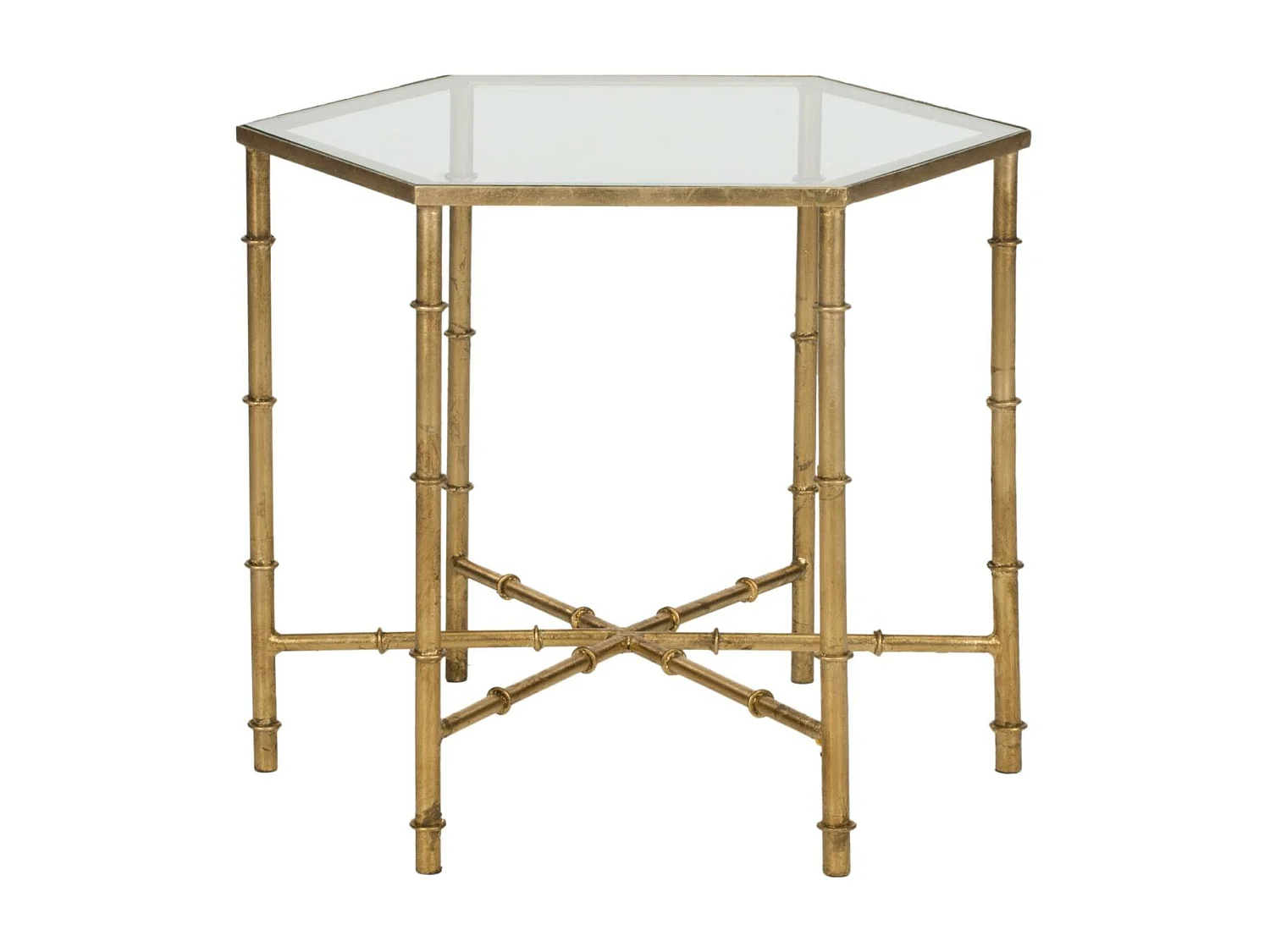 Table d'appoint Or et transparent 44 X 51 X 43.18 cm - Bea