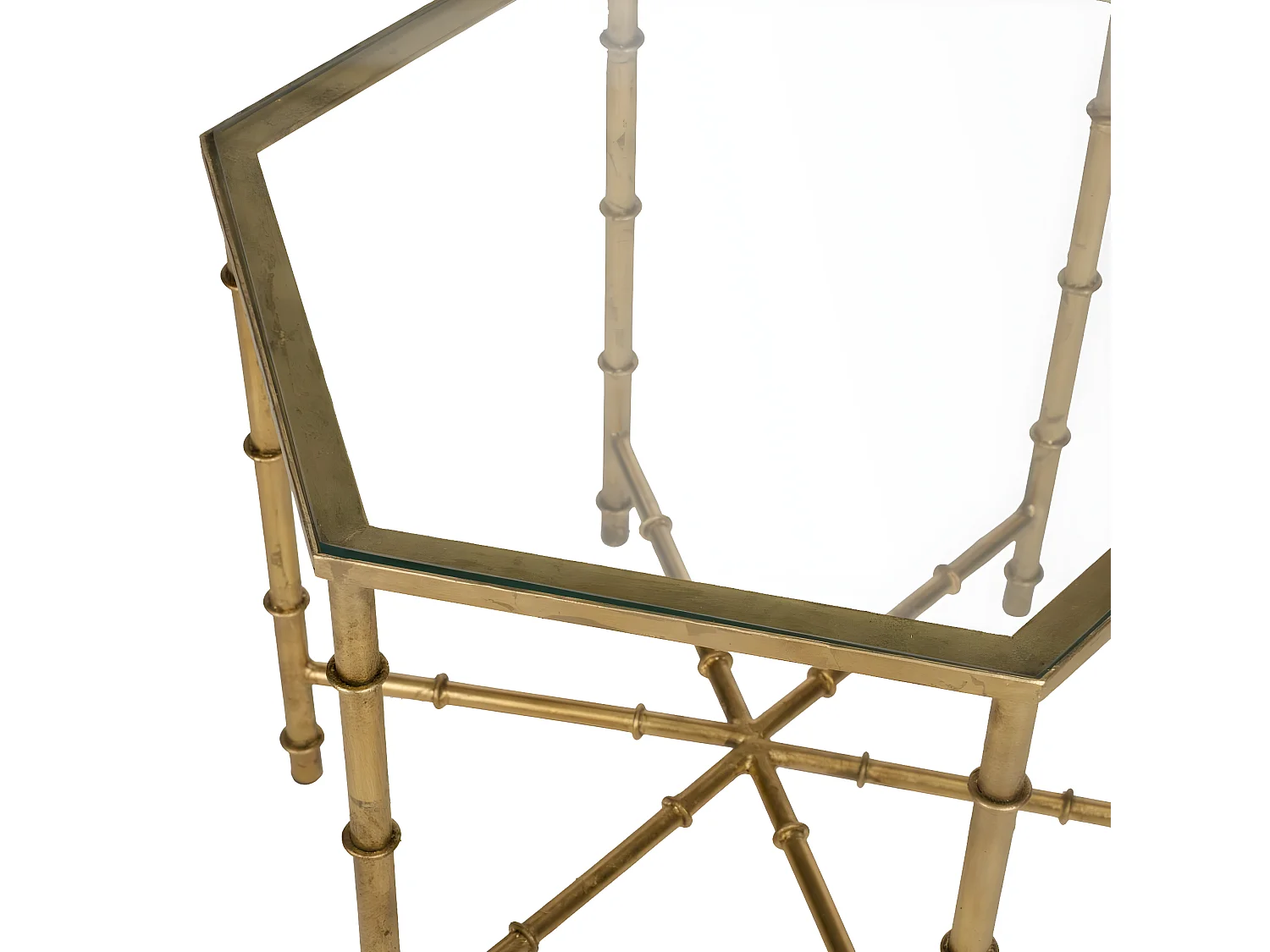 Table d'appoint Or et transparent 44 X 51 X 43.18 cm - Bea