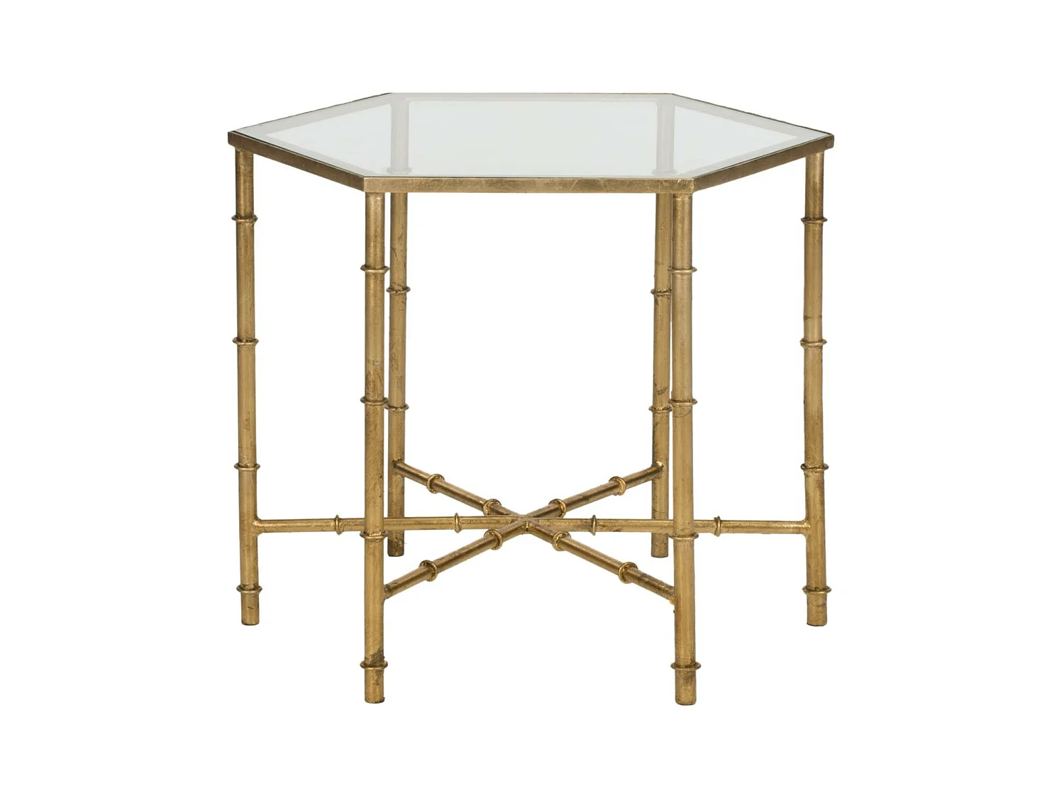 Table d'appoint Or et transparent 44 X 51 X 43.18 cm - Bea