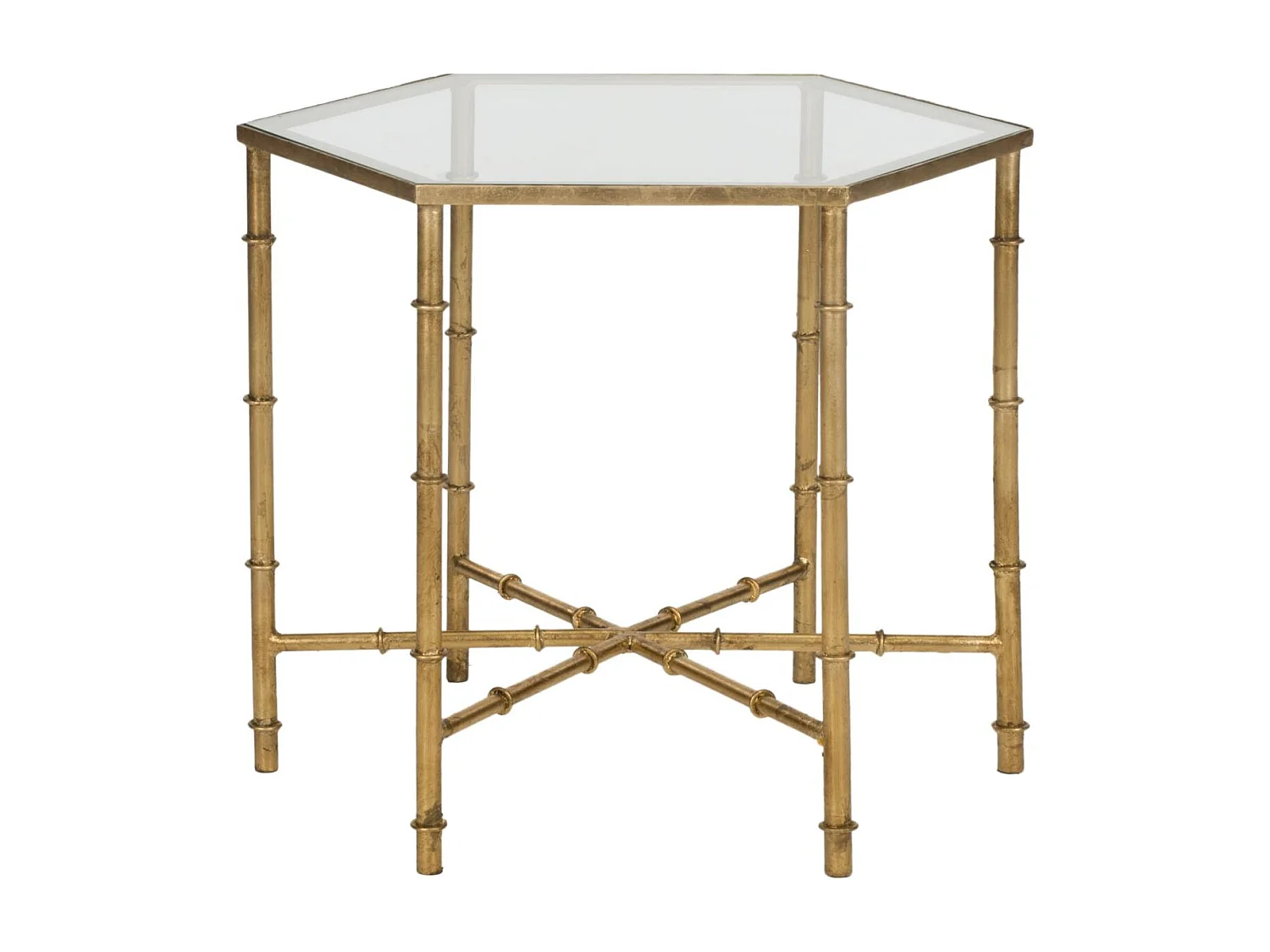 Table d'appoint Or et transparent 44 X 51 X 43.18 cm - Bea