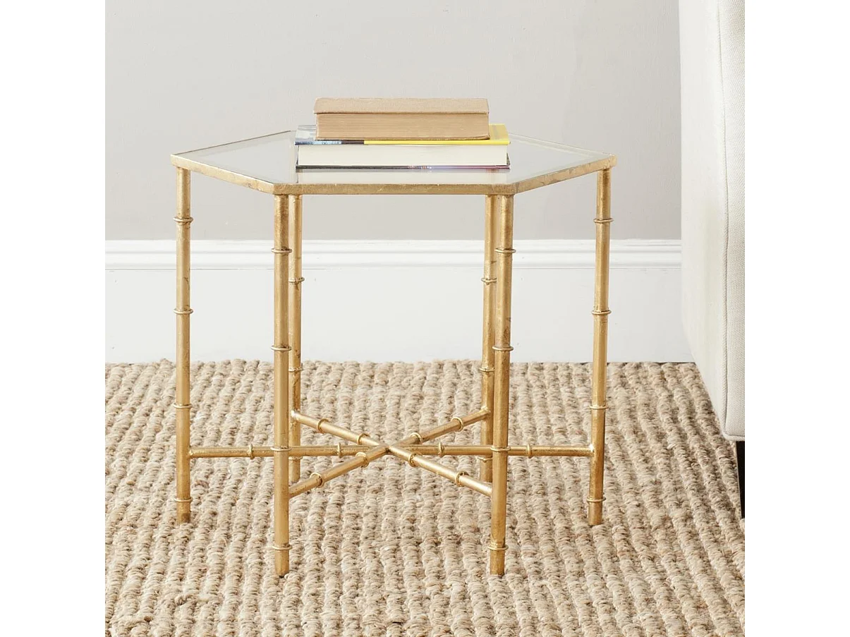 Table d'appoint Or et transparent 44 X 51 X 43.18 cm - Bea