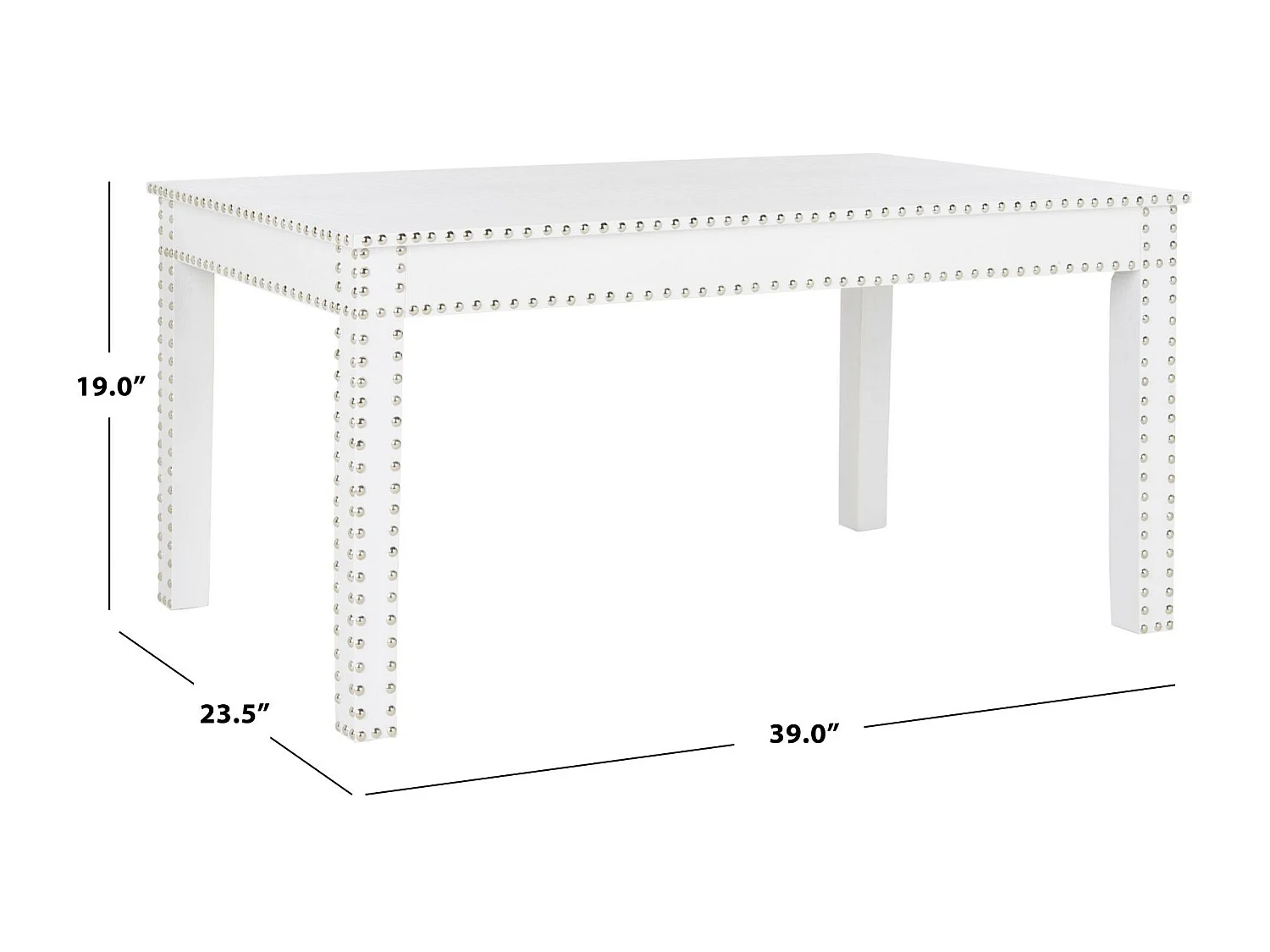 Table d'appoint Blanc & Crocodile 60 X 99 X 48.26 cm - Jessye