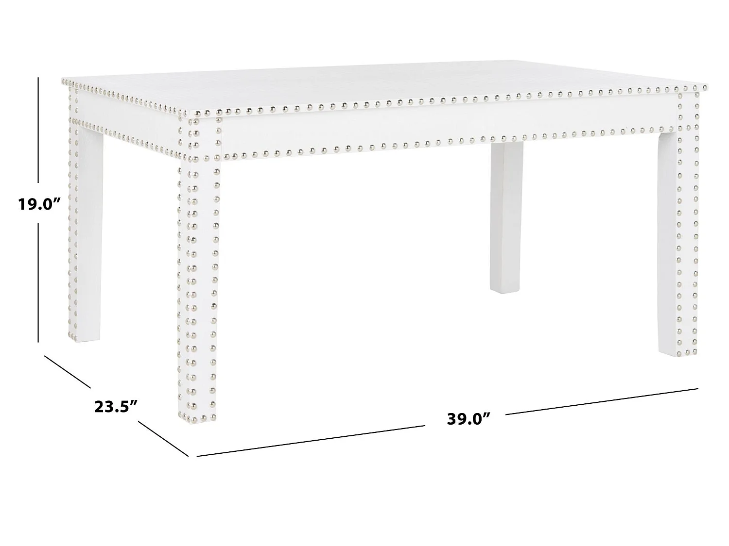 Table d'appoint Blanc & Crocodile 60 X 99 X 48.26 cm - Jessye
