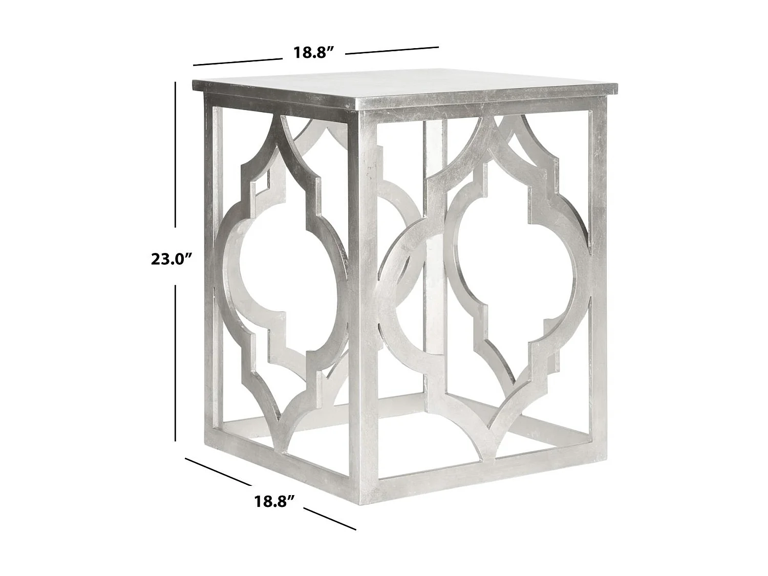 Table d'appoint Argent 48 X 48 X 58.42 cm - Velda