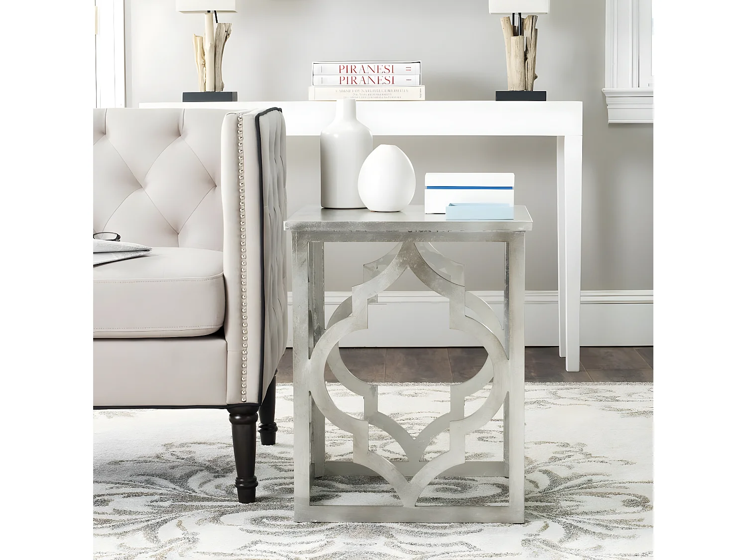 Table d'appoint Argent 48 X 48 X 58.42 cm - Velda