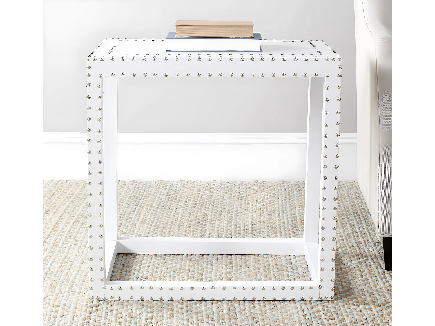 Table d'appoint Blanc 40 X 60 X 59.94 cm - Verena