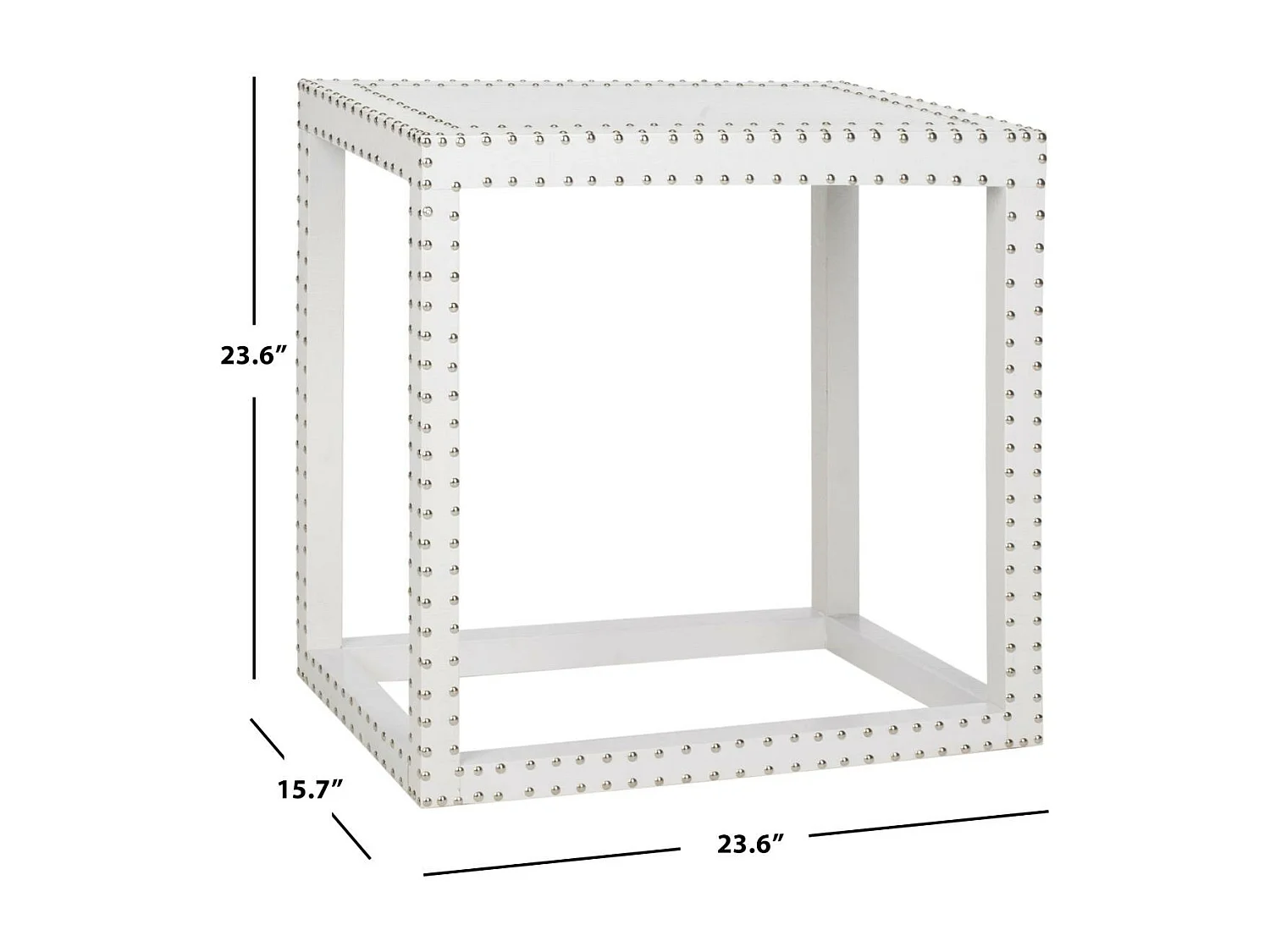 Table d'appoint Blanc 40 X 60 X 59.94 cm - Verena