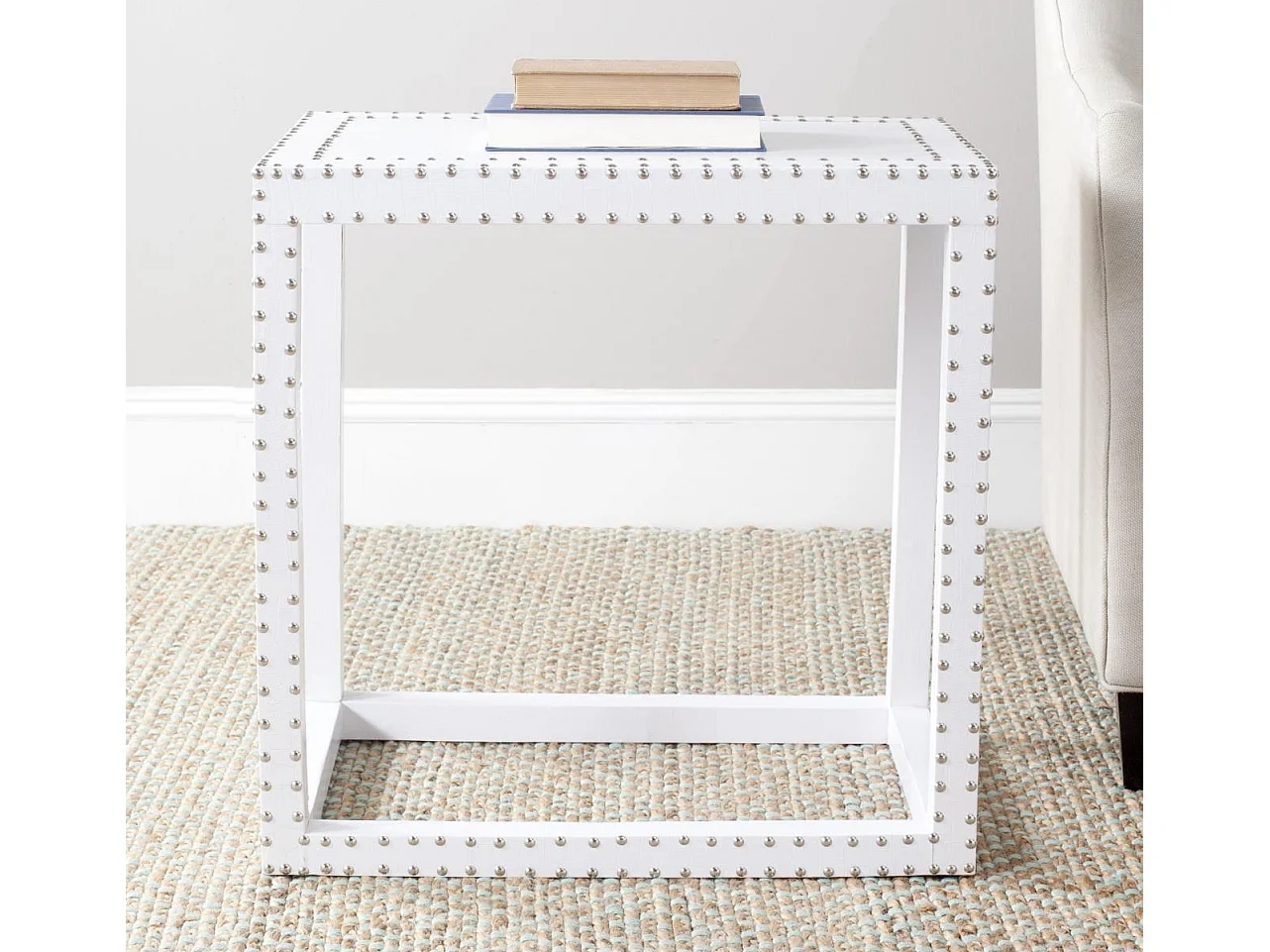 Table d'appoint Blanc 40 X 60 X 59.94 cm - Verena