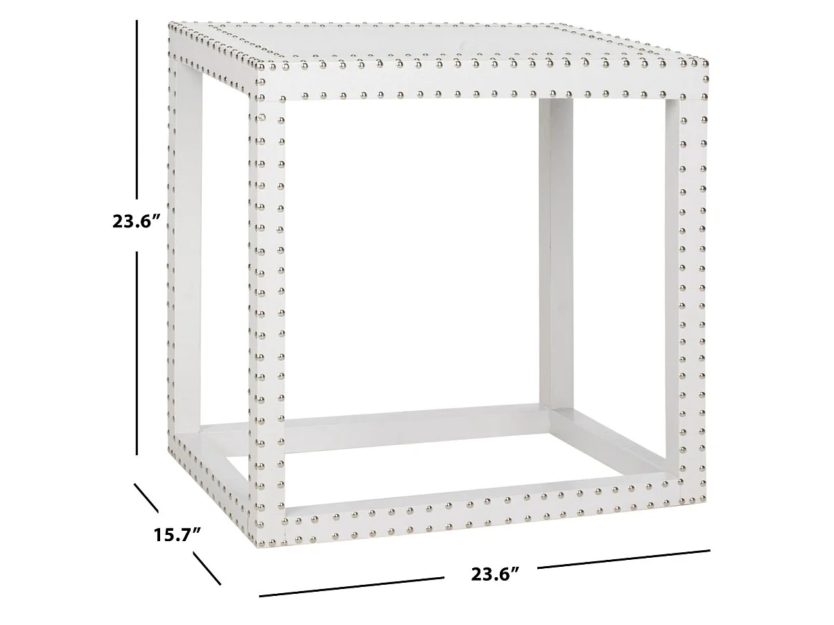 Table d'appoint Blanc 40 X 60 X 59.94 cm - Verena