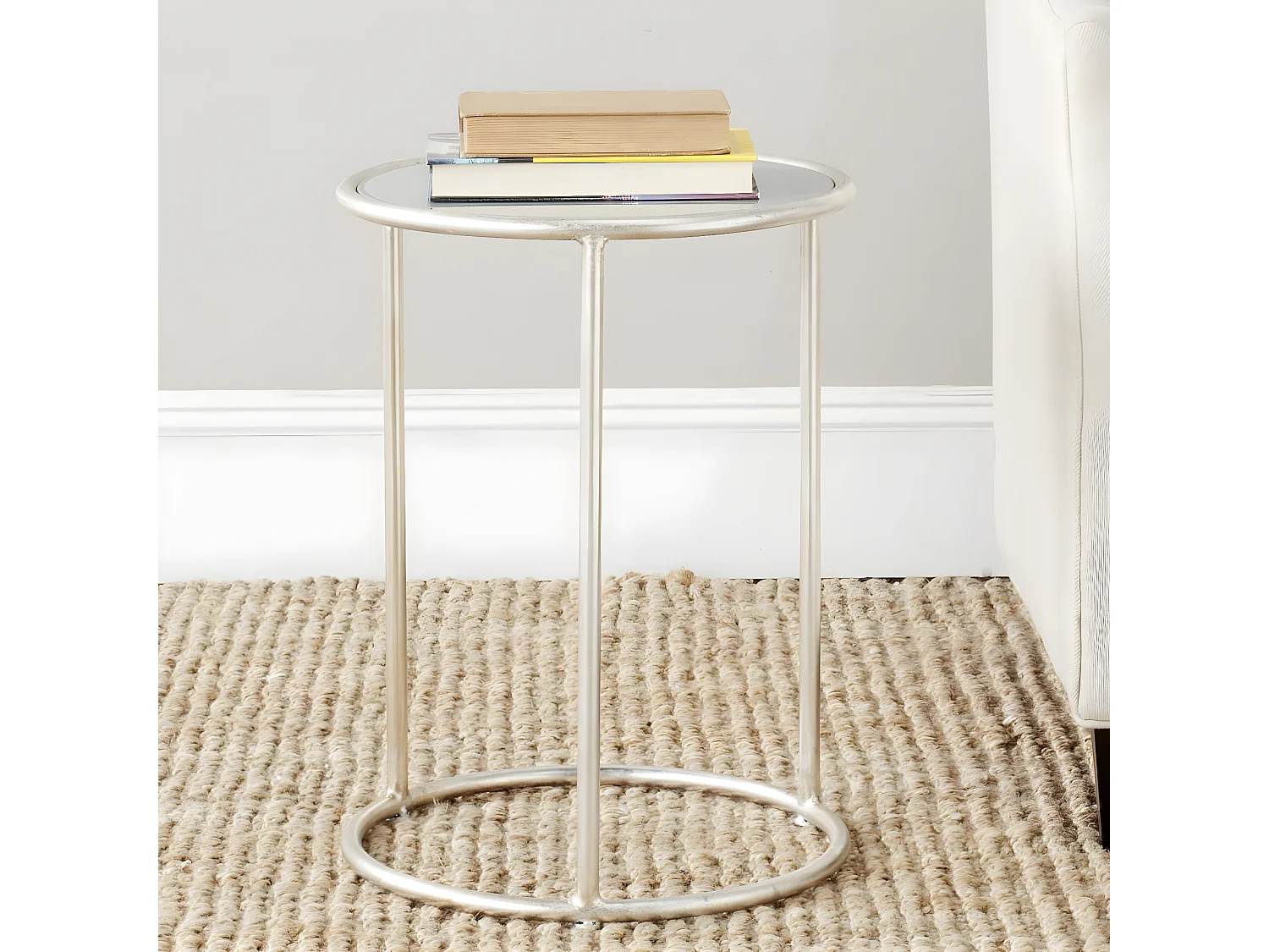 Table d'appoint Argent et gris 38 X 38 X 50.03 cm - Corene