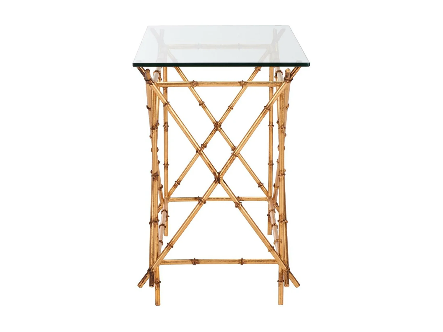 Table d'appoint Or et transparent 39 X 69 X 58.92 cm - Argie