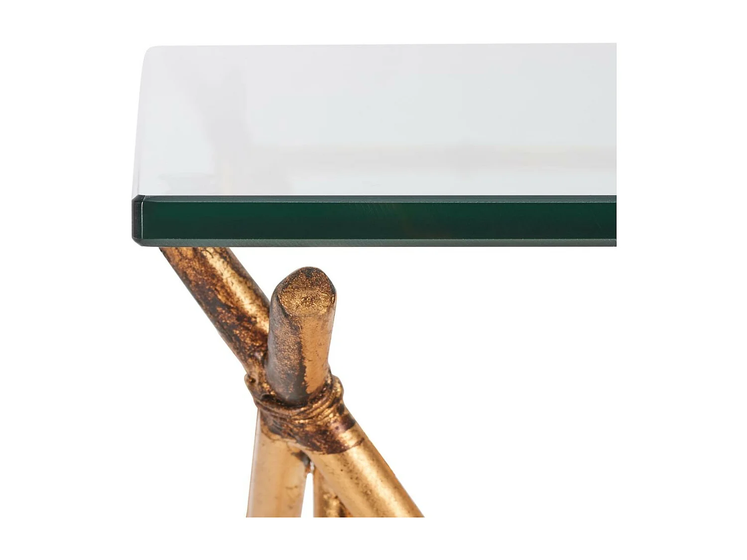 Table d'appoint Or et transparent 39 X 69 X 58.92 cm - Argie