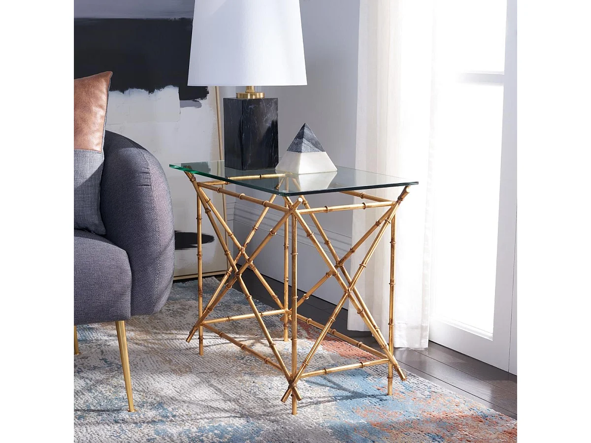 Table d'appoint Or et transparent 39 X 69 X 58.92 cm - Argie