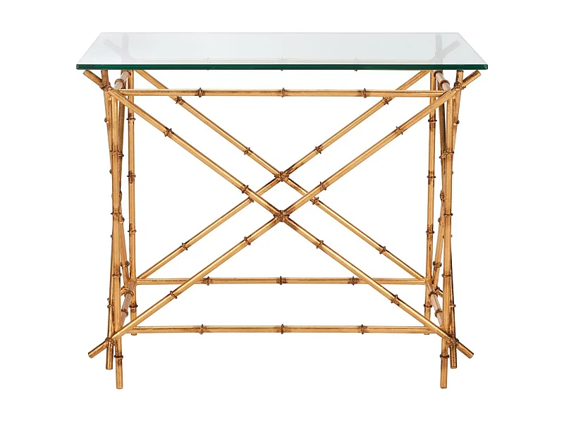 Table d'appoint Or et transparent 39 X 69 X 58.92 cm - Argie