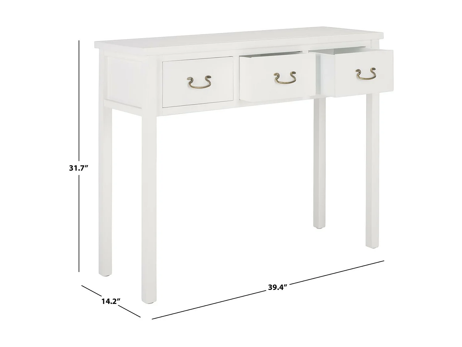 Table d'appoint Blanc 36 X 100 X 80.51 cm - Ceil