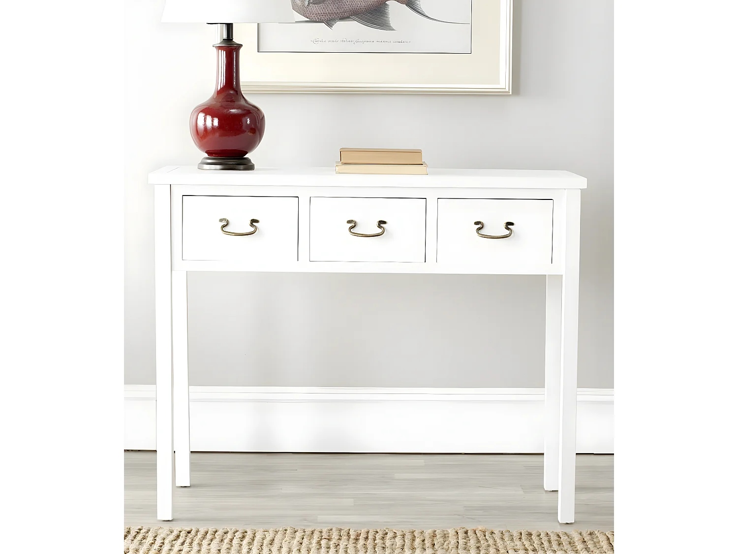 Table d'appoint Blanc 36 X 100 X 80.51 cm - Ceil