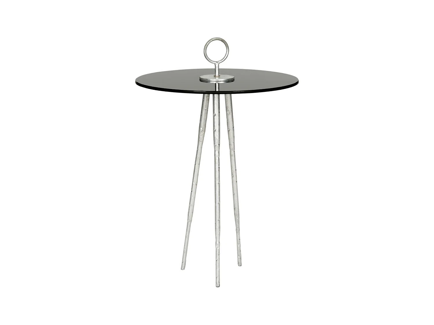 Table d'appoint Argent et noir 45 X 45 X 67.31 cm - Deetta