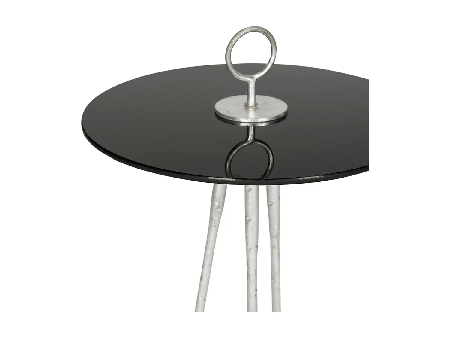 Table d'appoint Argent et noir 45 X 45 X 67.31 cm - Deetta