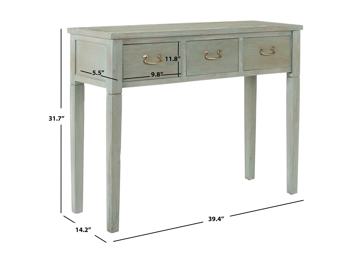 Table d'appoint Gris cendré 36 X 100 X 80.51 cm - Ceil