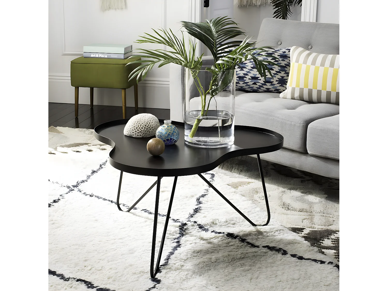 Table d'appoint Noir 71 X 79 X 41.4 cm - Lurana
