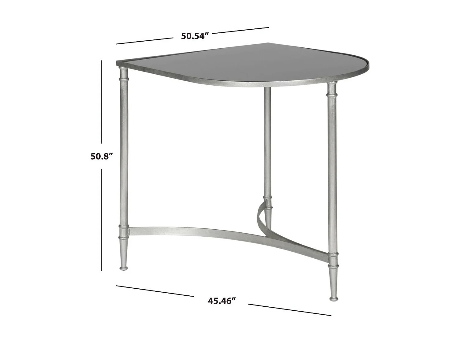 Table d'appoint Argent et noir 50 X 45 X 50.8 cm - Lassie
