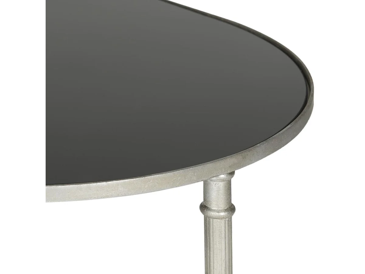 Table d'appoint Argent et noir 50 X 45 X 50.8 cm - Lassie