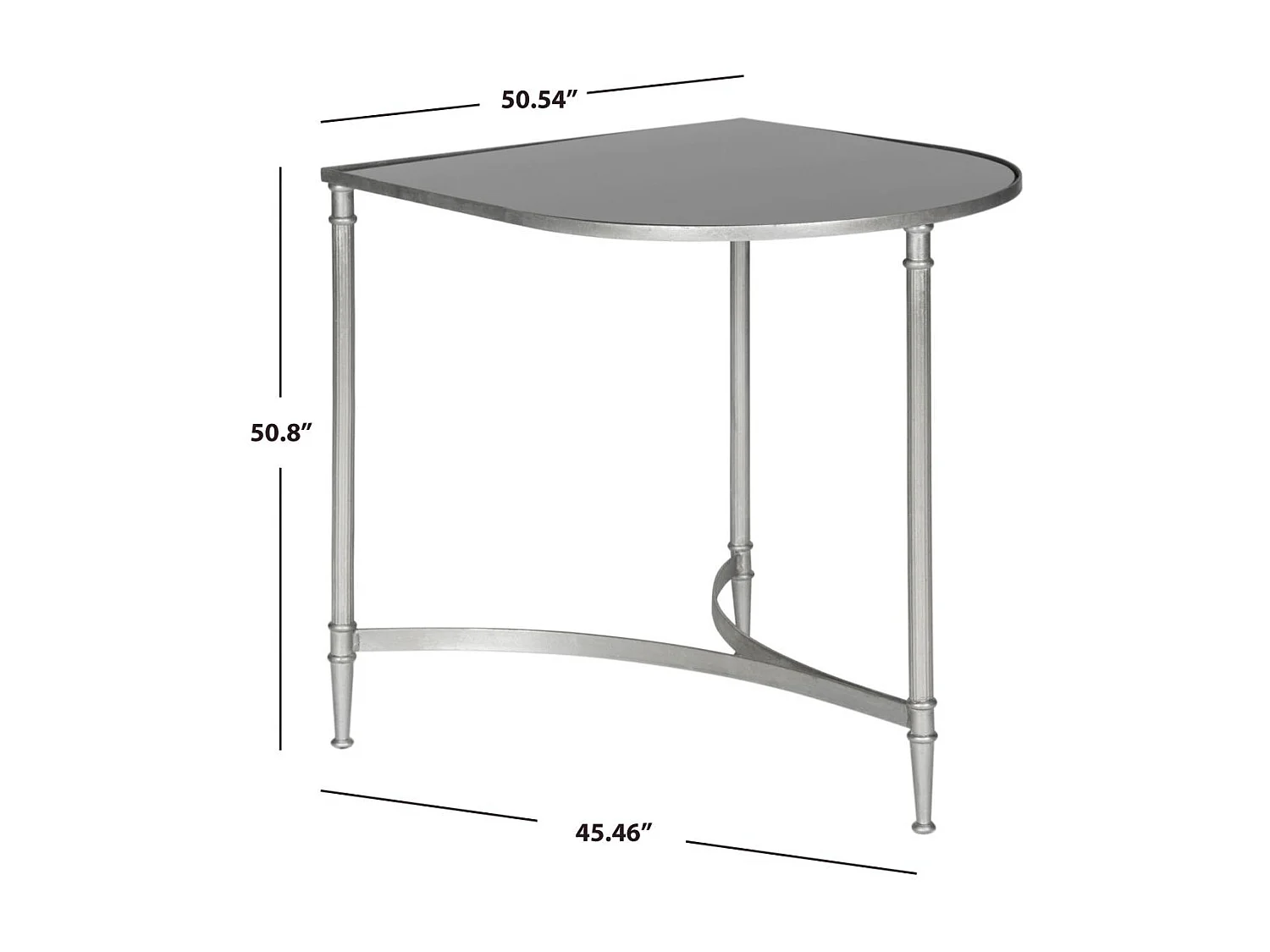 Table d'appoint Argent et noir 50 X 45 X 50.8 cm - Lassie
