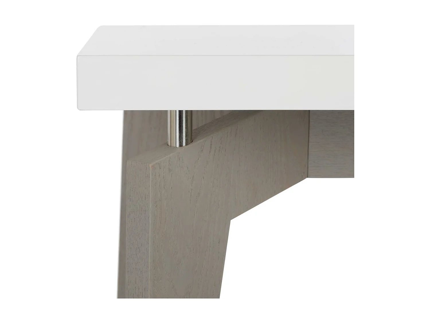 Table d'appoint Blanc & Gris 50 X 50 X 49.78 cm - Mossie