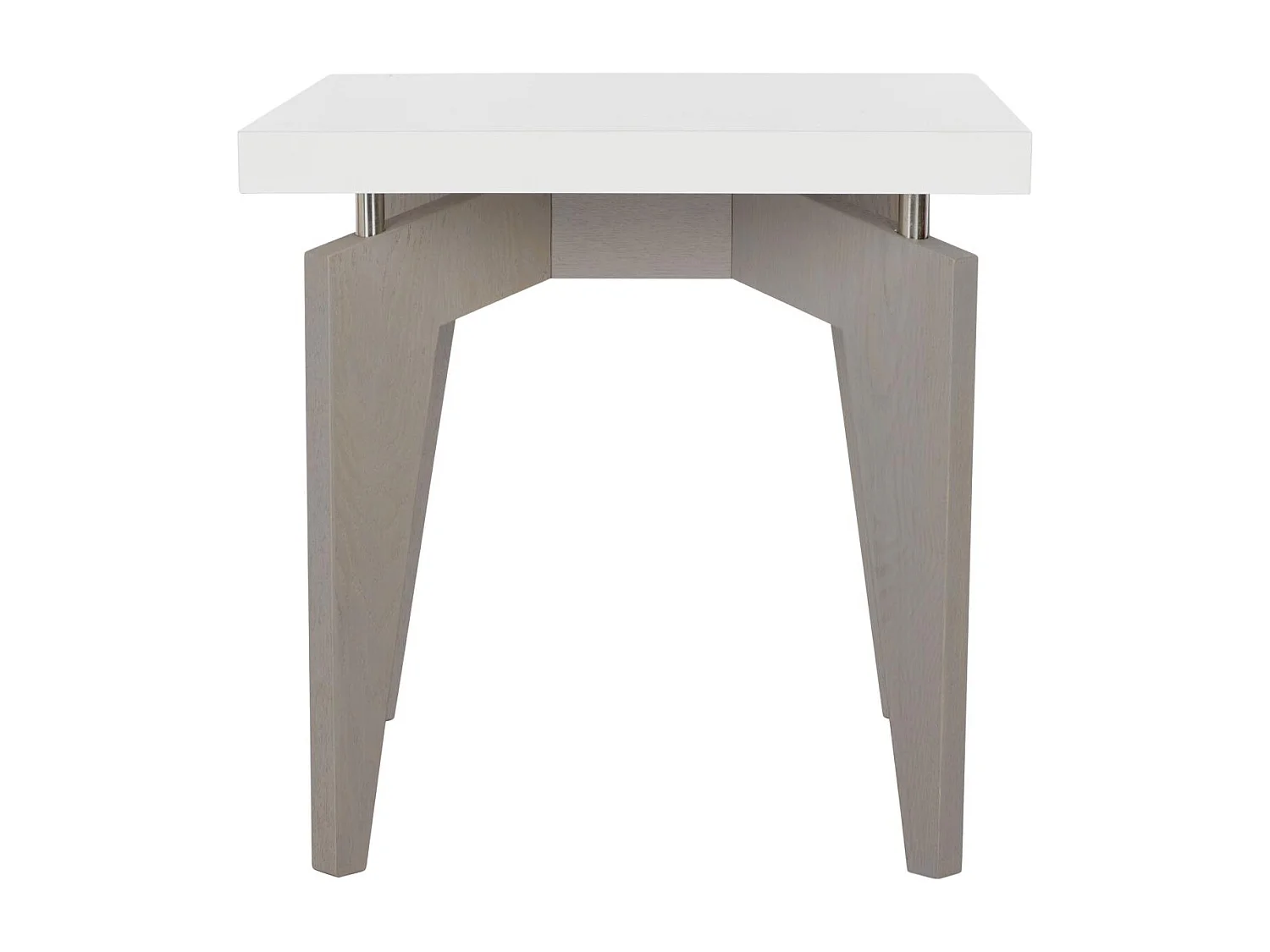 Table d'appoint Blanc & Gris 50 X 50 X 49.78 cm - Mossie