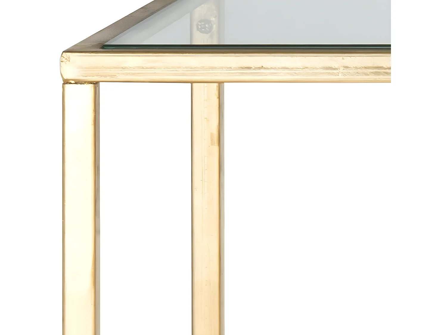 Table d'appoint Or et transparent 41 X 160 X 81.28 cm - Cleva
