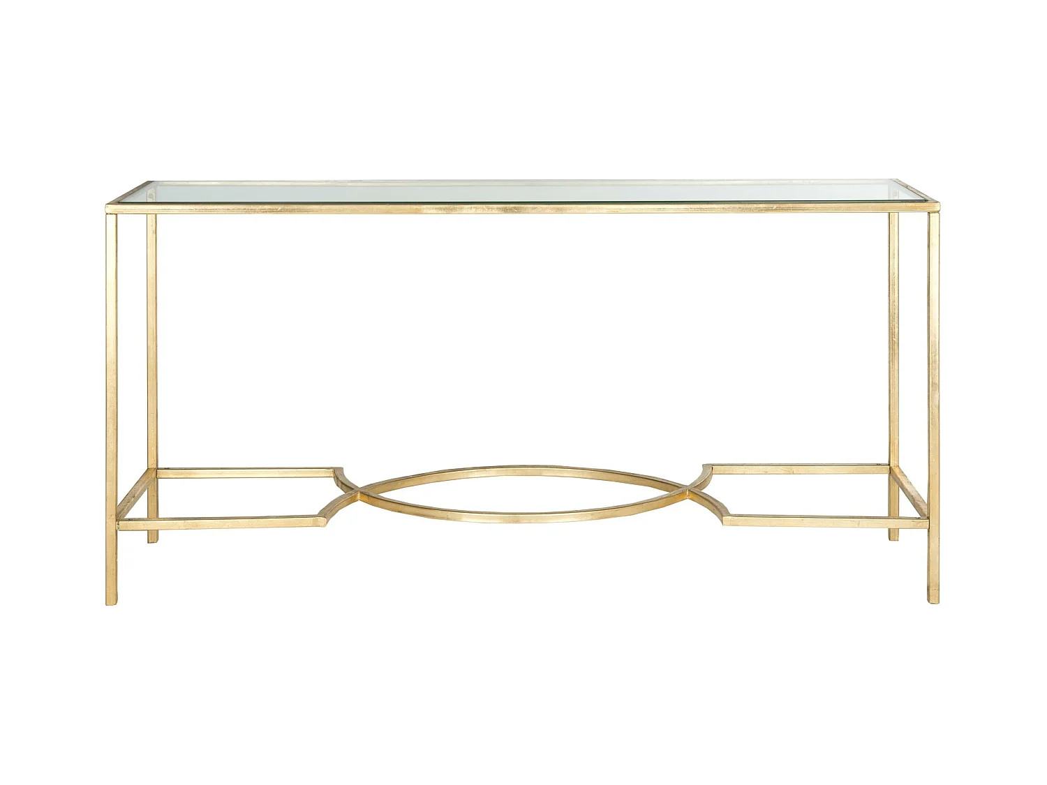 Table d'appoint Or et transparent 41 X 160 X 81.28 cm - Cleva