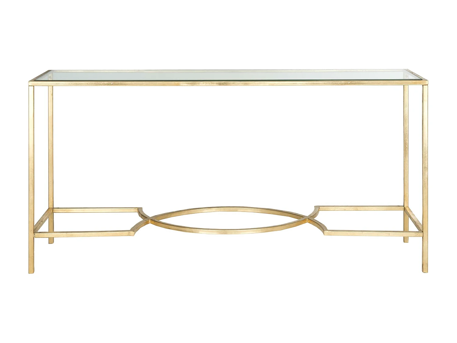 Table d'appoint Or et transparent 41 X 160 X 81.28 cm - Cleva