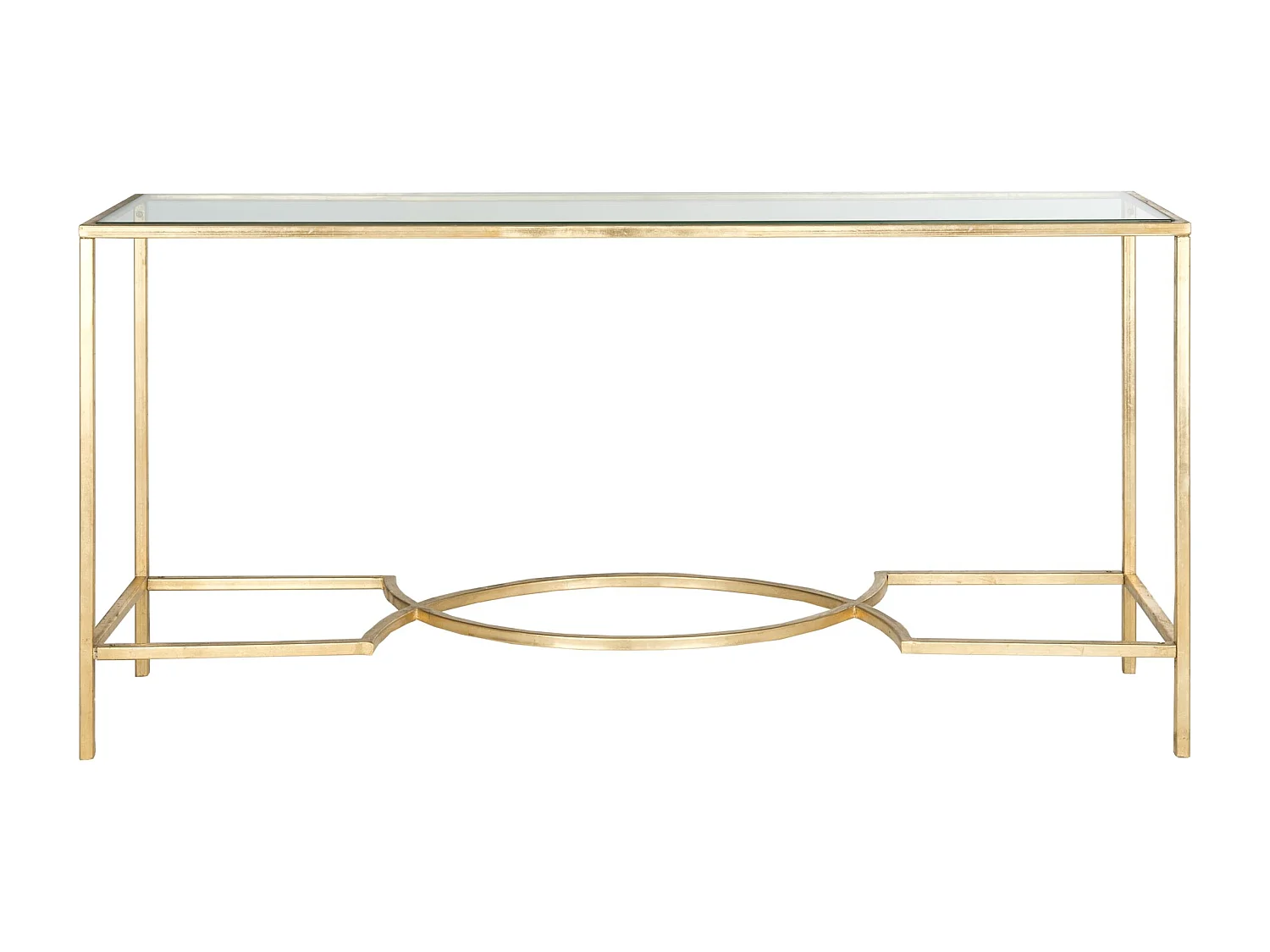 Table d'appoint Or et transparent 41 X 160 X 81.28 cm - Cleva