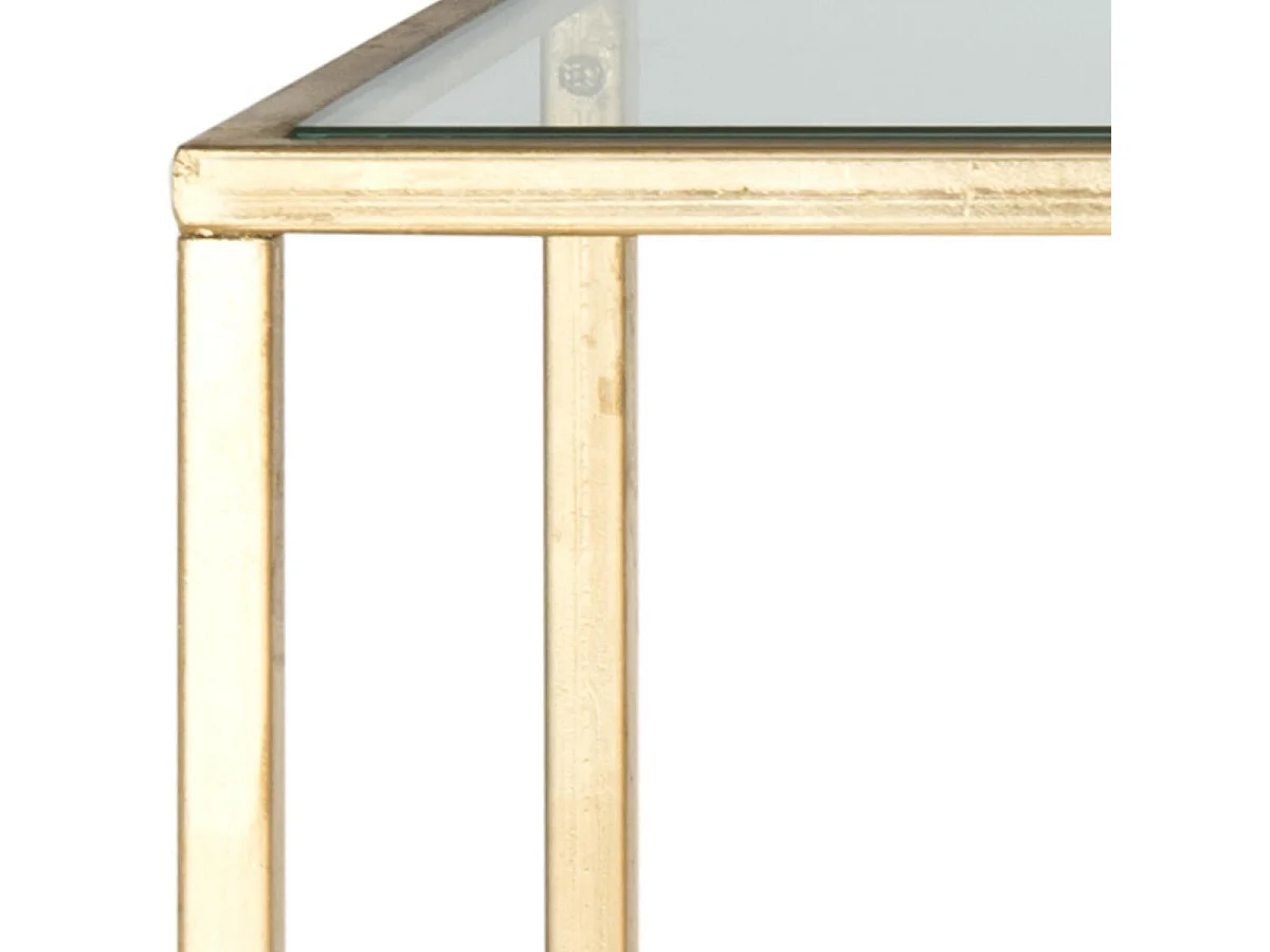Table d'appoint Or et transparent 41 X 160 X 81.28 cm - Cleva