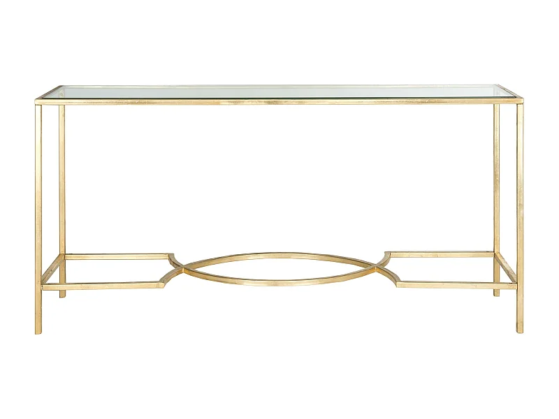 Table d'appoint Or et transparent 41 X 160 X 81.28 cm - Cleva