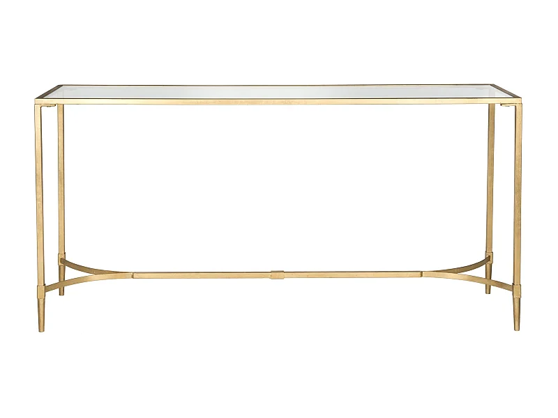 Table d'appoint Or et transparent 41 X 160 X 81.28 cm - Clevie