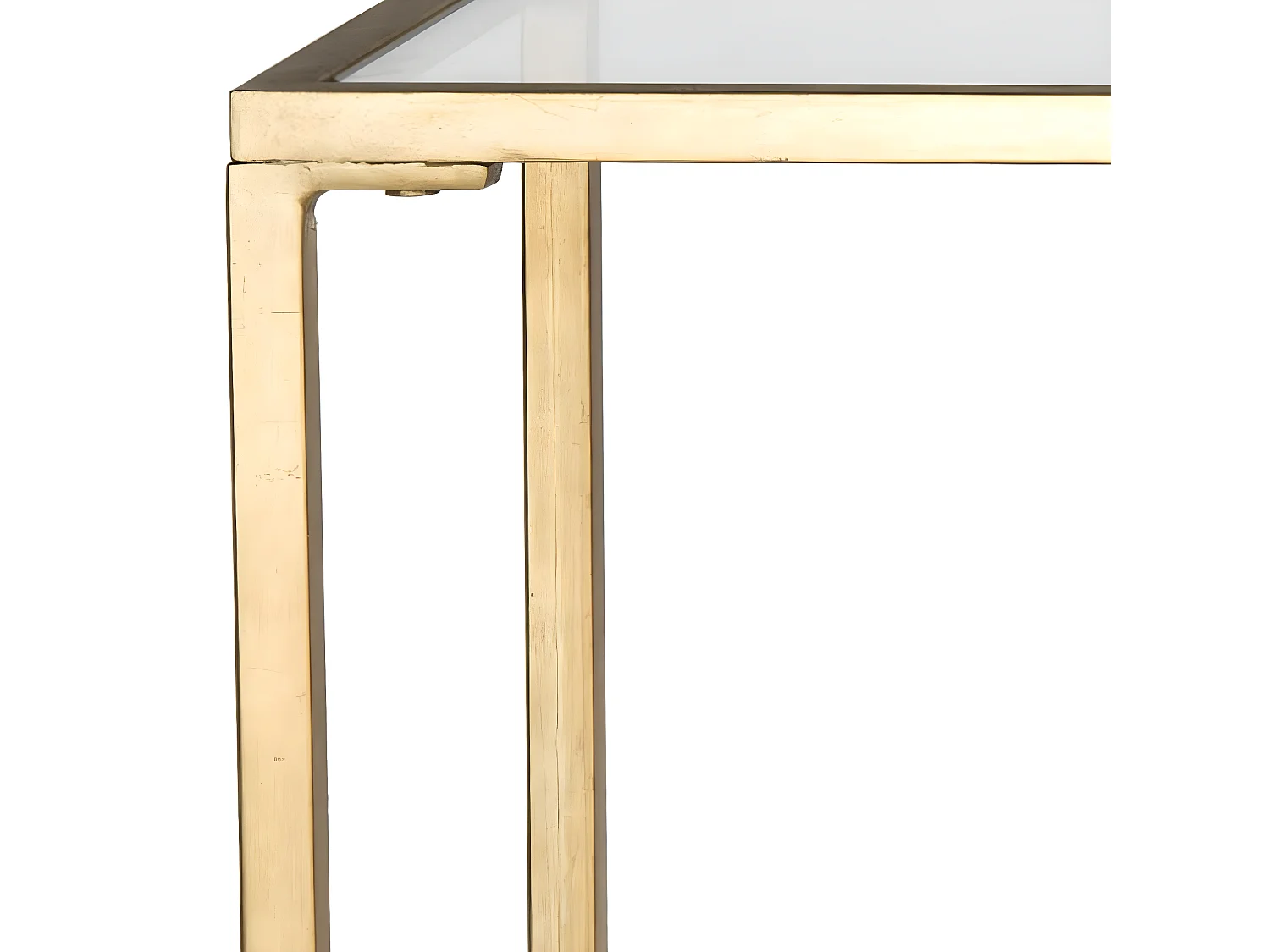 Table d'appoint Or et transparent 41 X 160 X 81.28 cm - Clevie