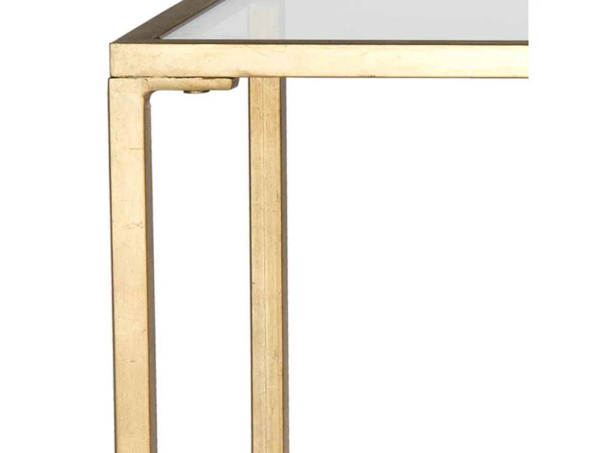 Table d'appoint Or et transparent 41 X 160 X 81.28 cm - Clevie