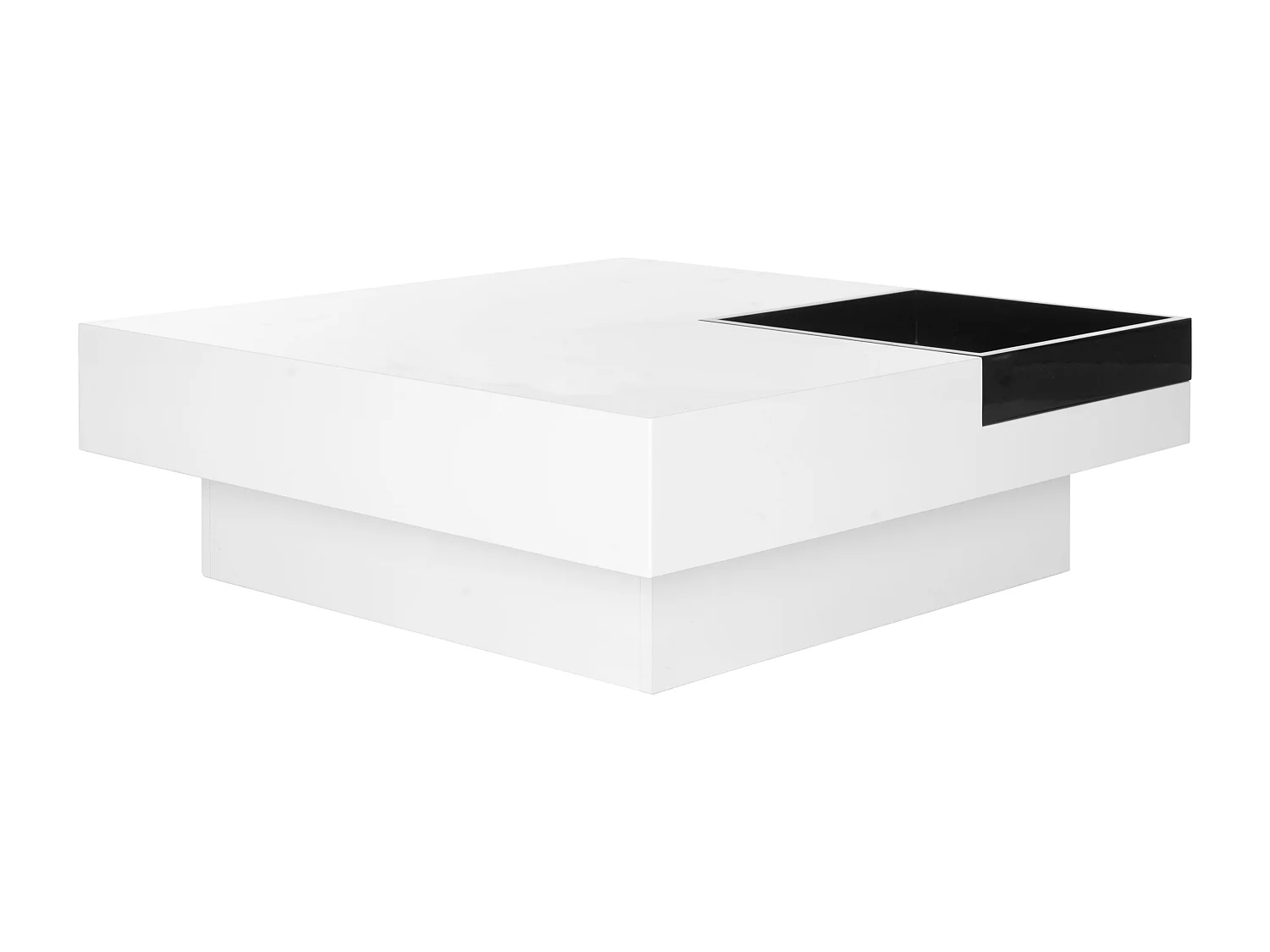 Table d'appoint Blanc et chrome 90 X 90 X 39.87 cm - Parlee