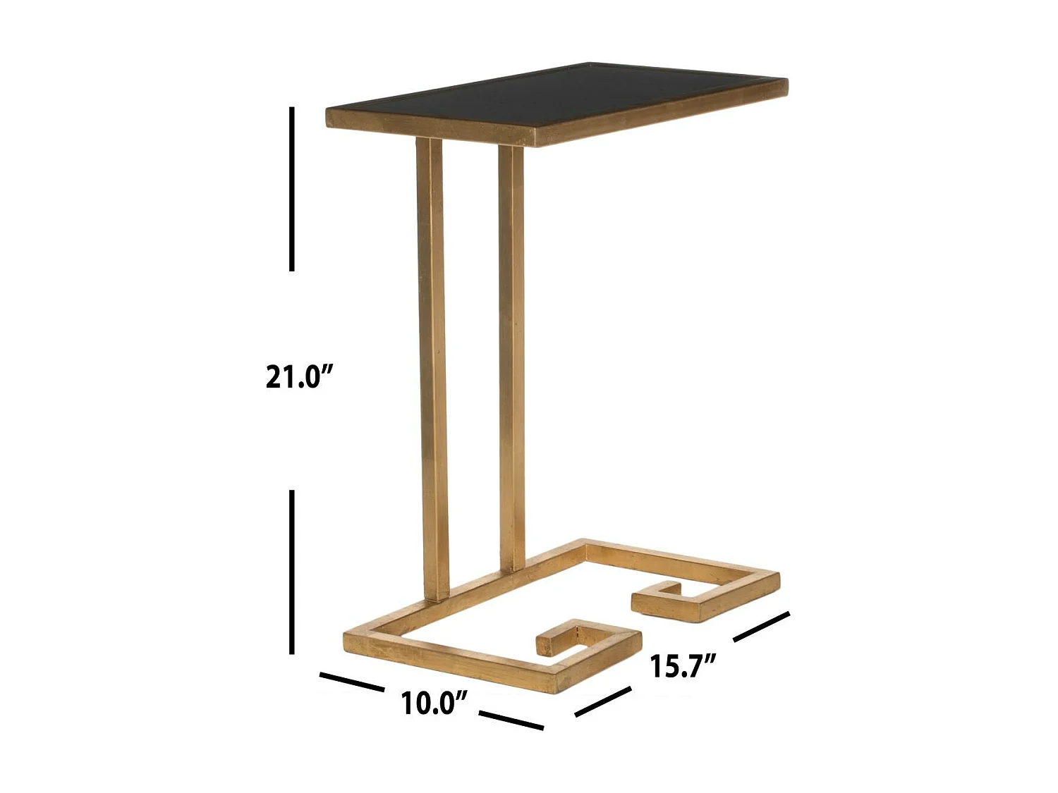 Table d'appoint Or et noir 25 X 40 X 53.34 cm - Hellen