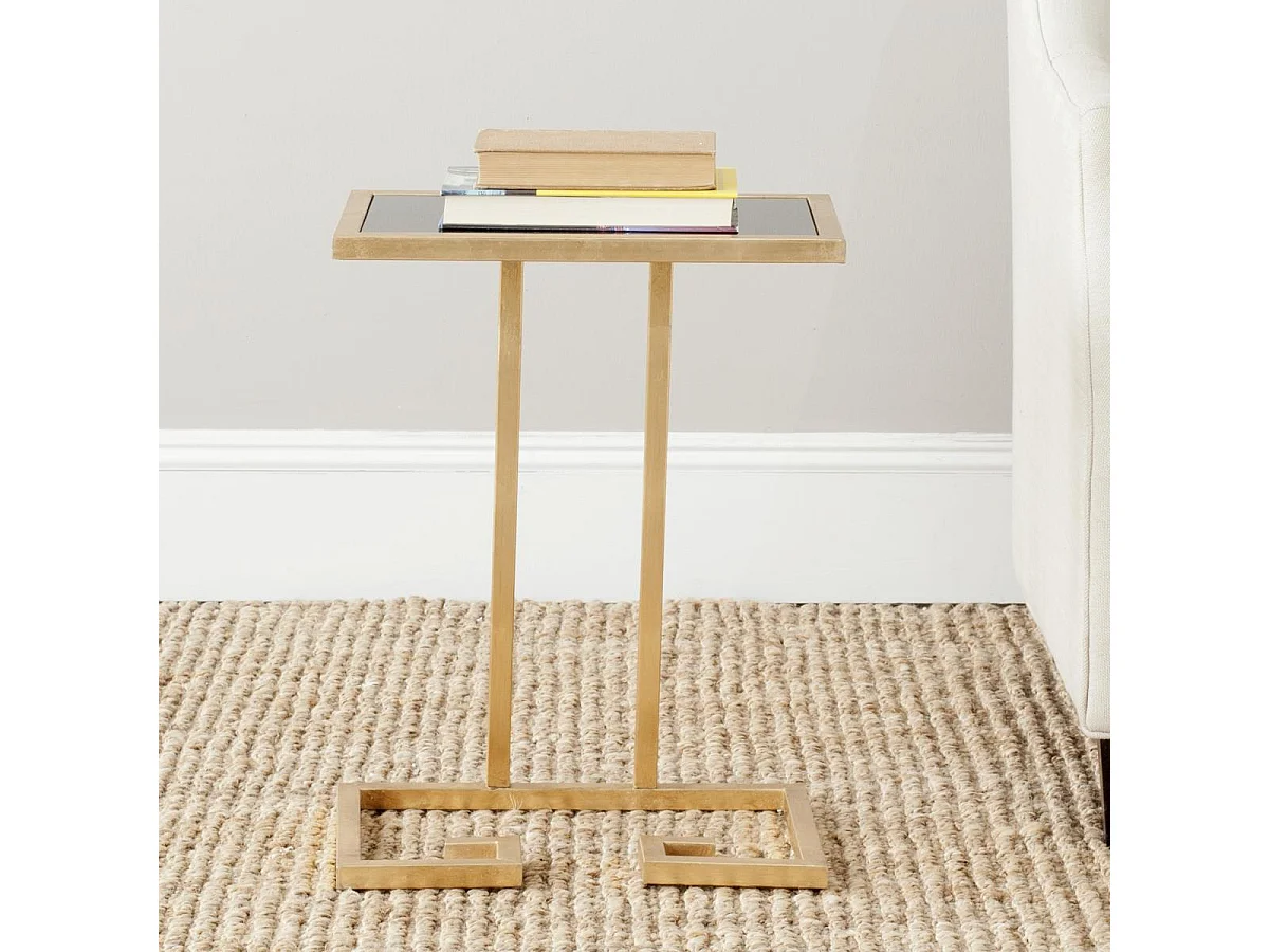 Table d'appoint Or et noir 25 X 40 X 53.34 cm - Hellen