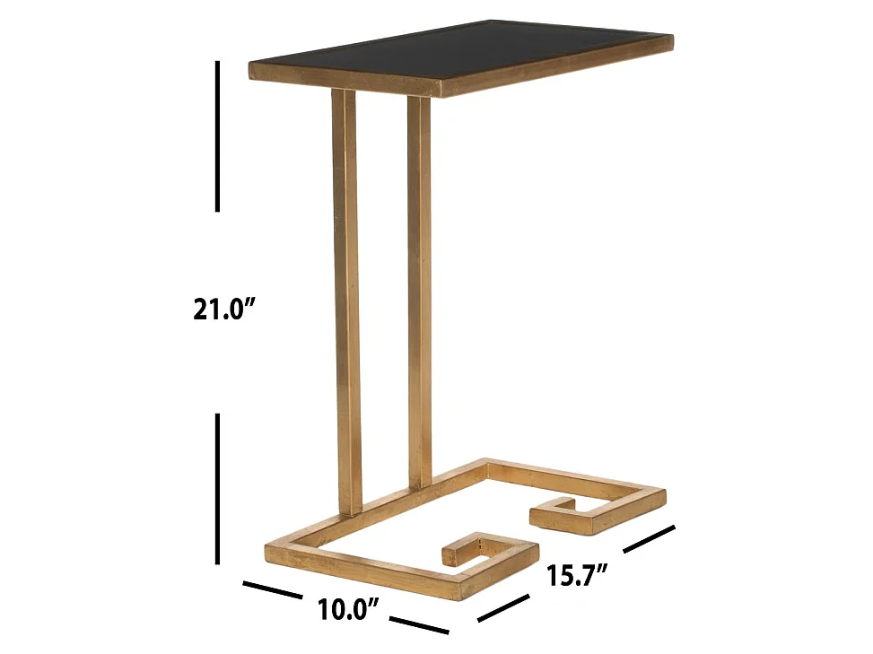 Table d'appoint Or et noir 25 X 40 X 53.34 cm - Hellen