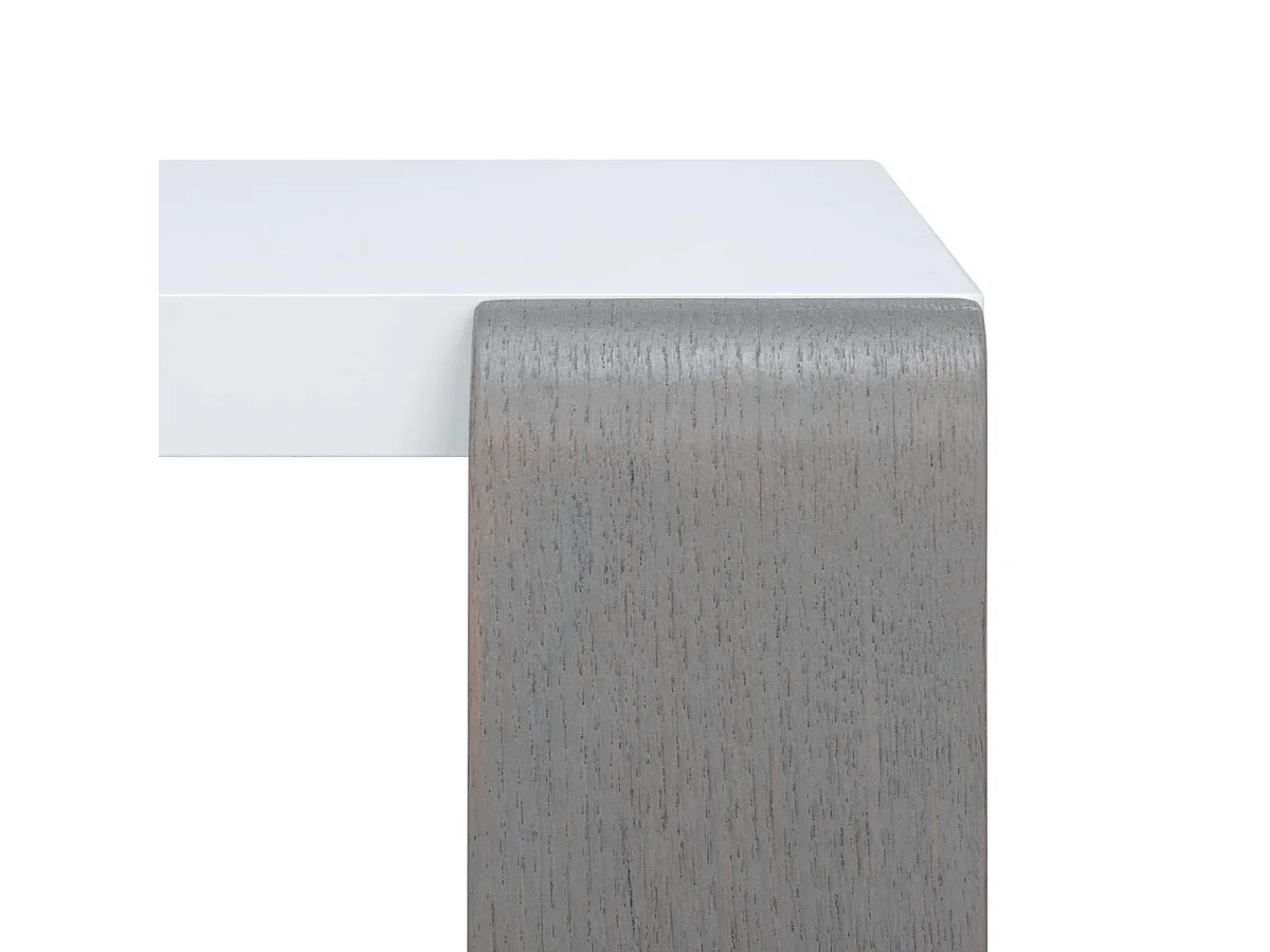 Table d'appoint Blanc & Gris 65 X 110 X 35.05 cm - Evelena