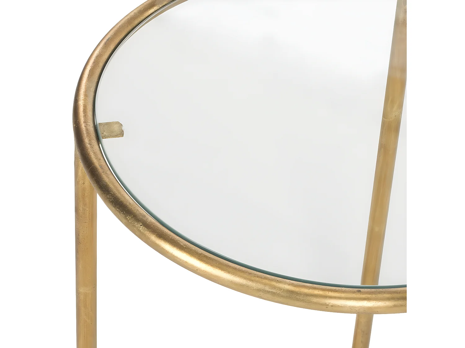 Table d'appoint Or et transparent 38 X 38 X 50.03 cm - Corene