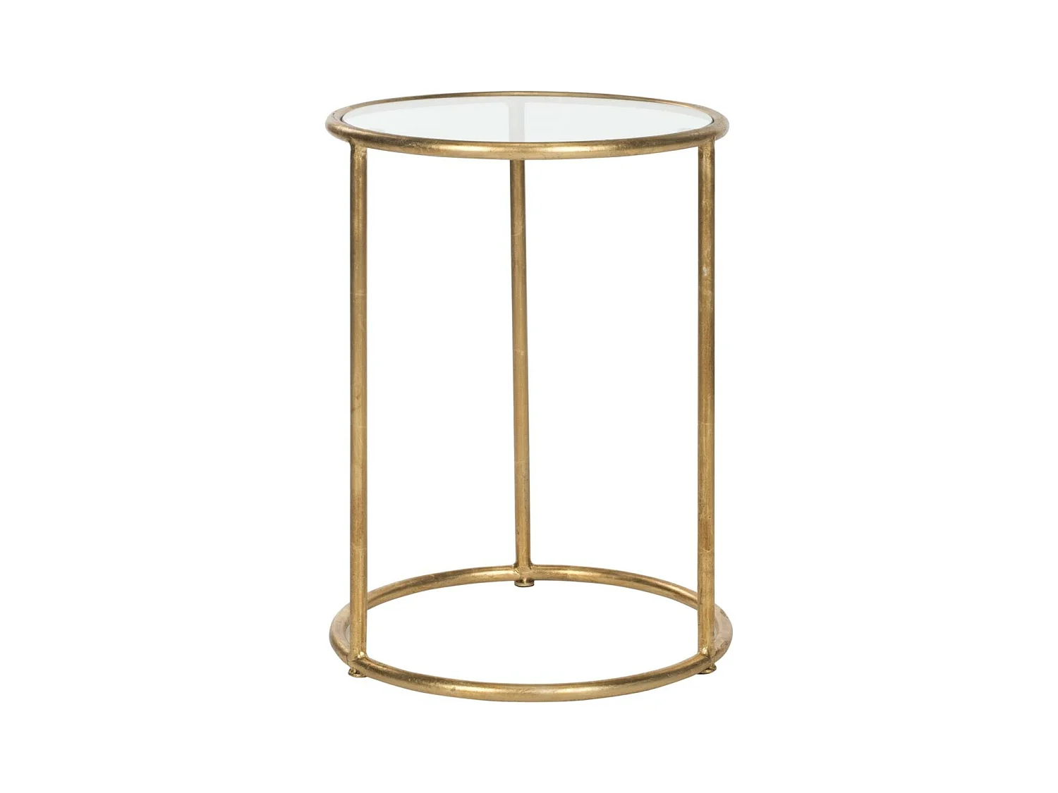 Table d'appoint Or et transparent 38 X 38 X 50.03 cm - Corene