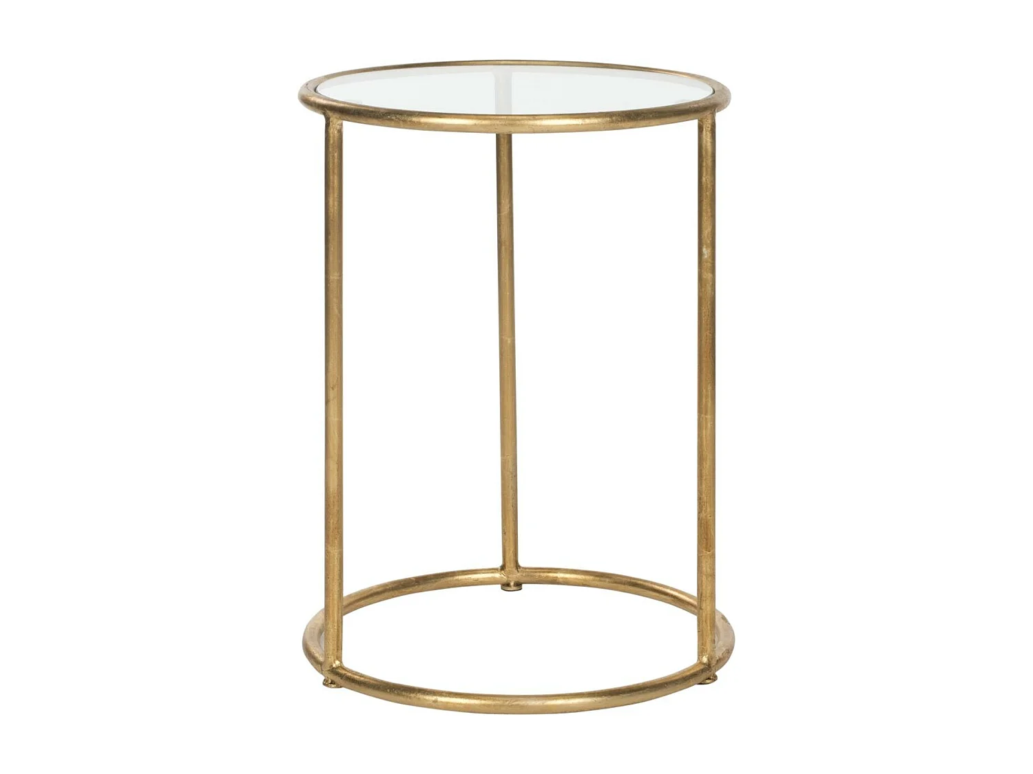 Table d'appoint Or et transparent 38 X 38 X 50.03 cm - Corene