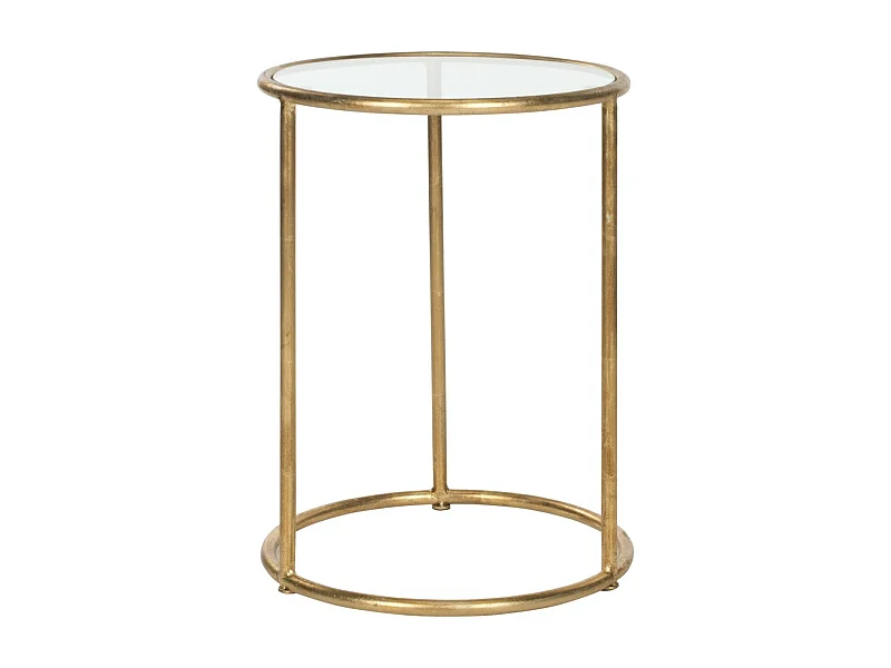 Table d'appoint Or et transparent 38 X 38 X 50.03 cm - Corene