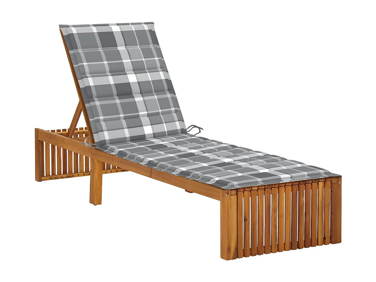 Transat chaise longue bain bois marron 200 x 60 x 30 cm 02_0012338